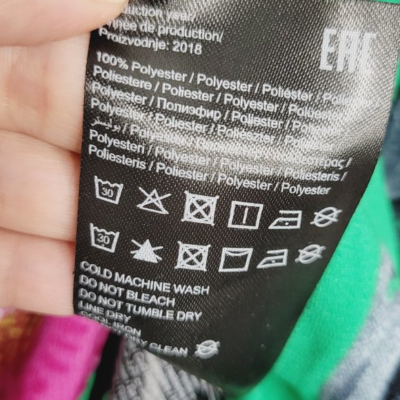 Vero Moda Aqua Green Floral Long Sleeve Peplum Blouse Shirt Top Ruffle Neck XS - Picture 4 of 10